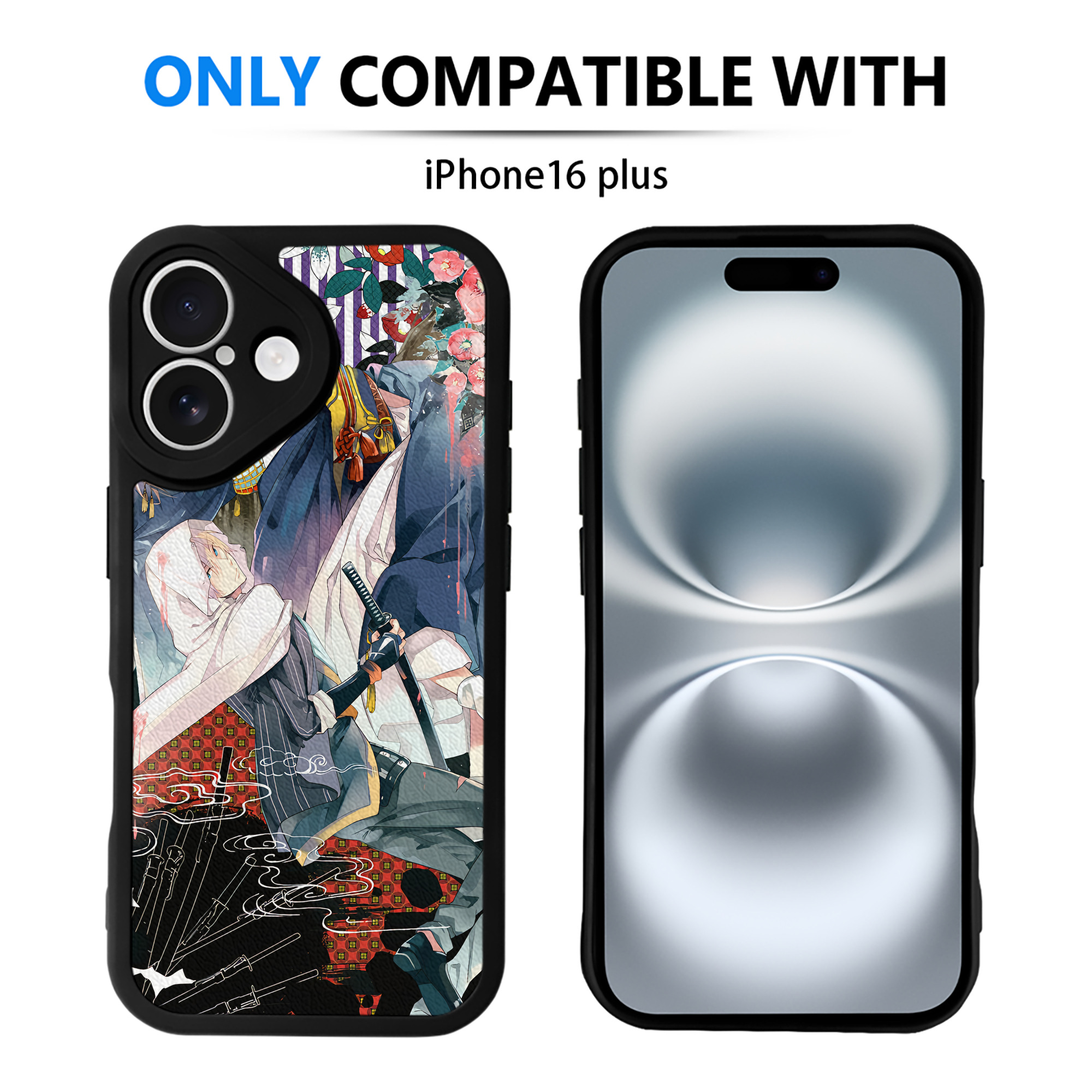 （画像用） 刀剣乱舞 Touken Ranbu 【iPhone 16シリーズ対応】シリコンスマホケース（レザー調） 材質：シリコン